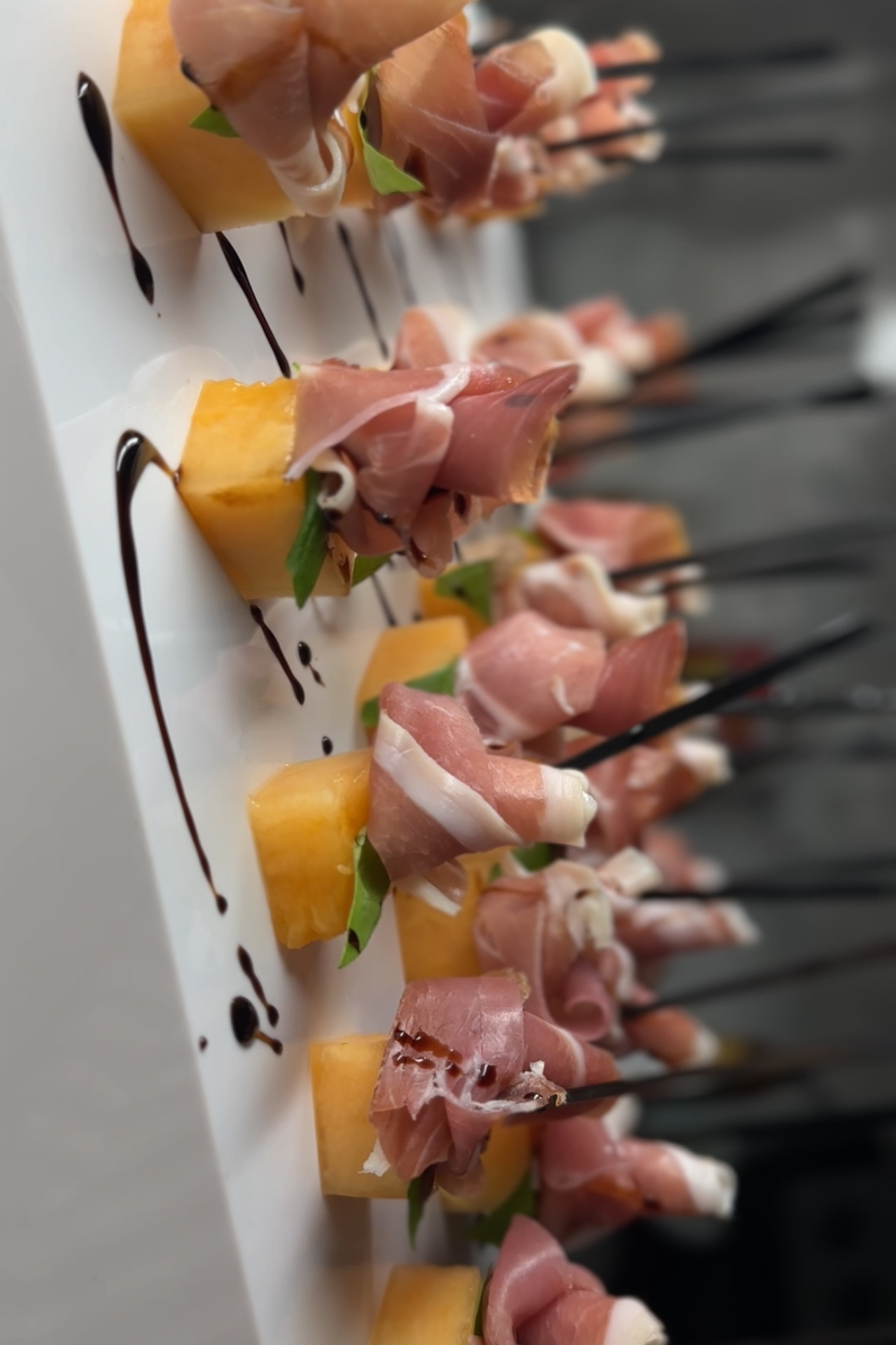 Handheld cocktail bites and croissant sandwiches for events