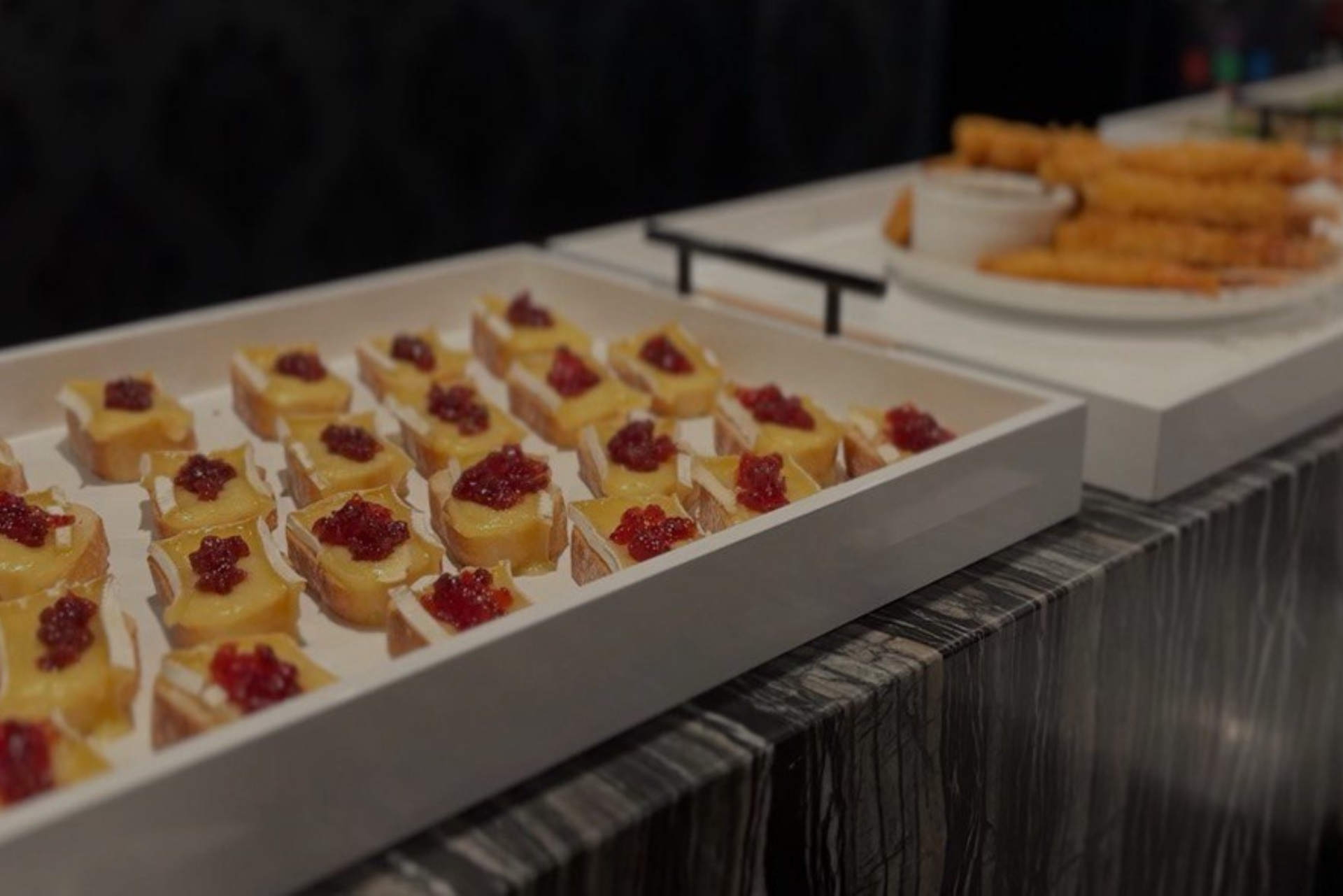 Elegant catering menu header background