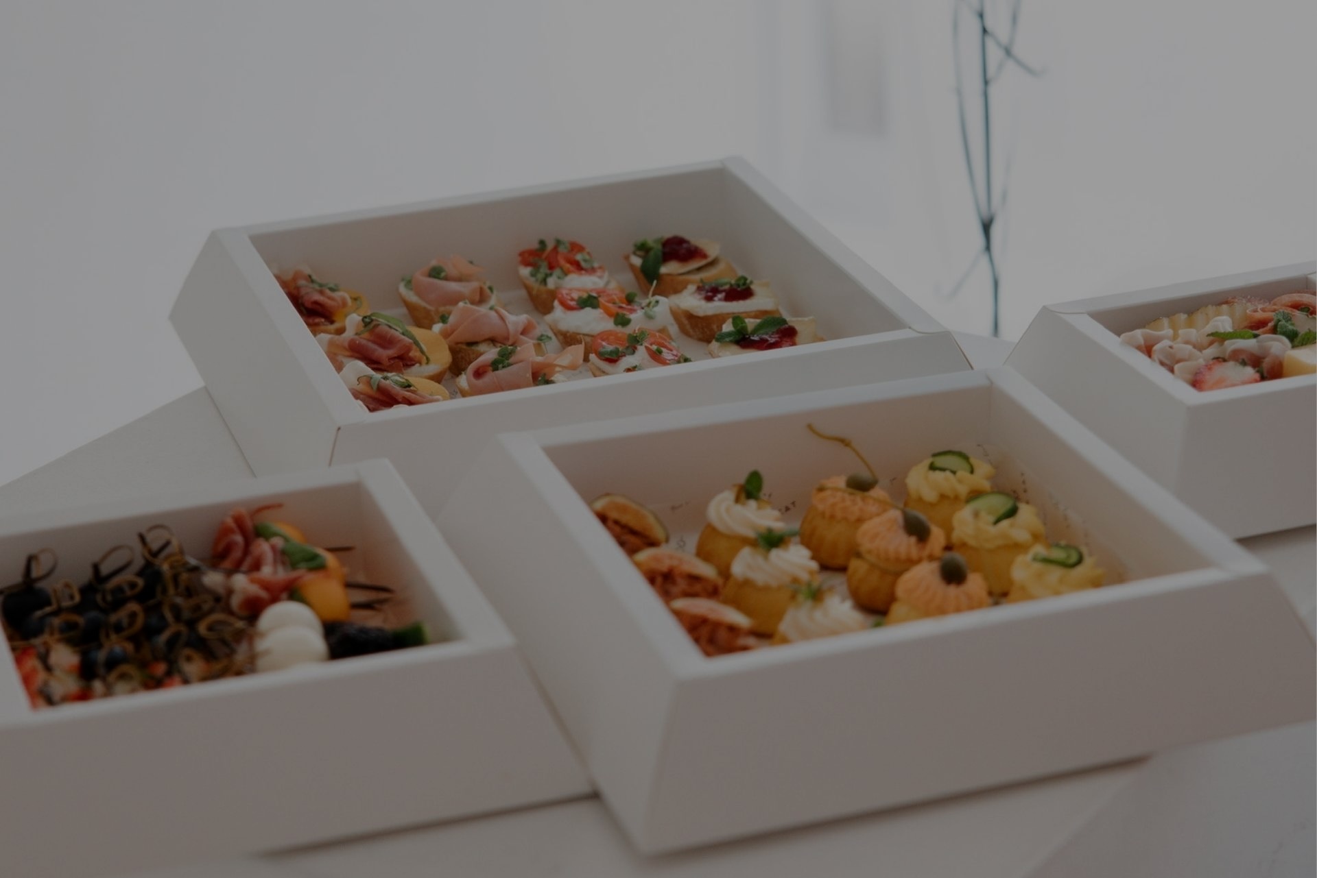Festive party backdrop for catering in Toronto
