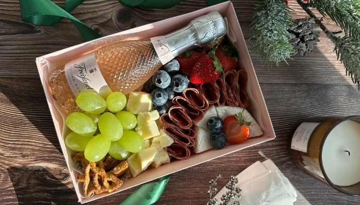 Small party at home with catered sharing dishes