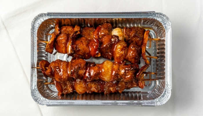 Delivered BBQ trays ready to serve