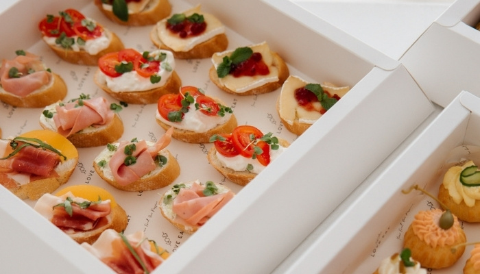 Party buffet with mains, sides and salads